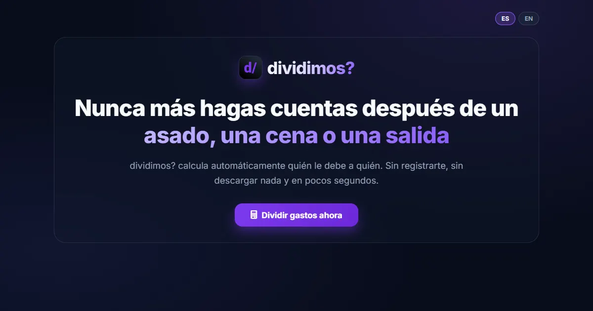 dividimos?: app to split group expenses